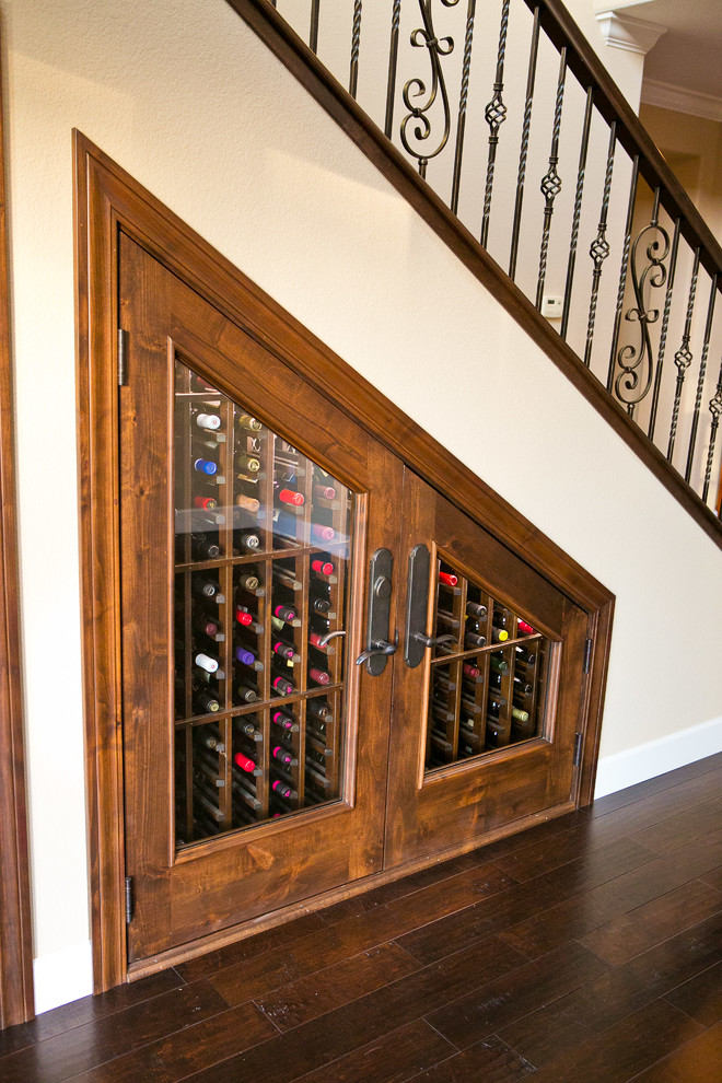 Mid-sized traditional wine cellar in San Francisco.