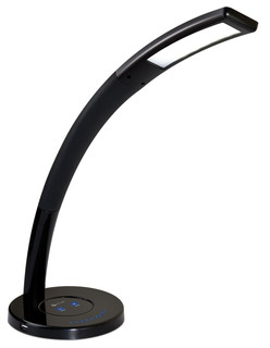 OttLite LED Cobra Desk Lamp With USB, Black