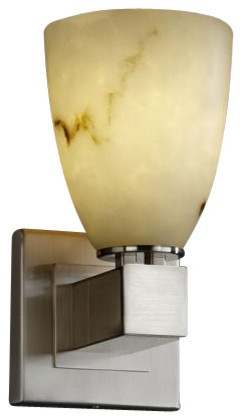 Justice Design Clouds Collection Wall Sconce, Brushed Nickel