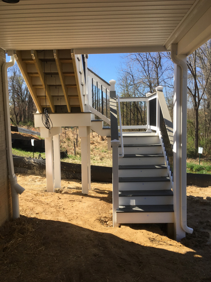 Mid-sized backyard second story deck photo in Baltimore with no cover