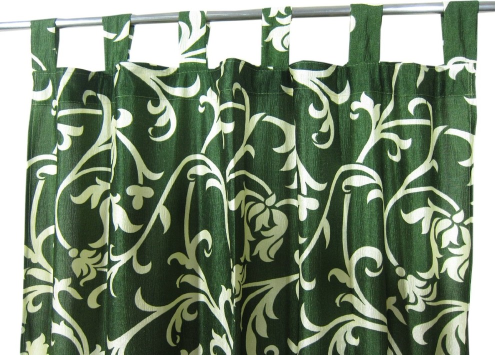 Patterned Curtains Luxurious Drapes Drapery Window Panels Pair Tab