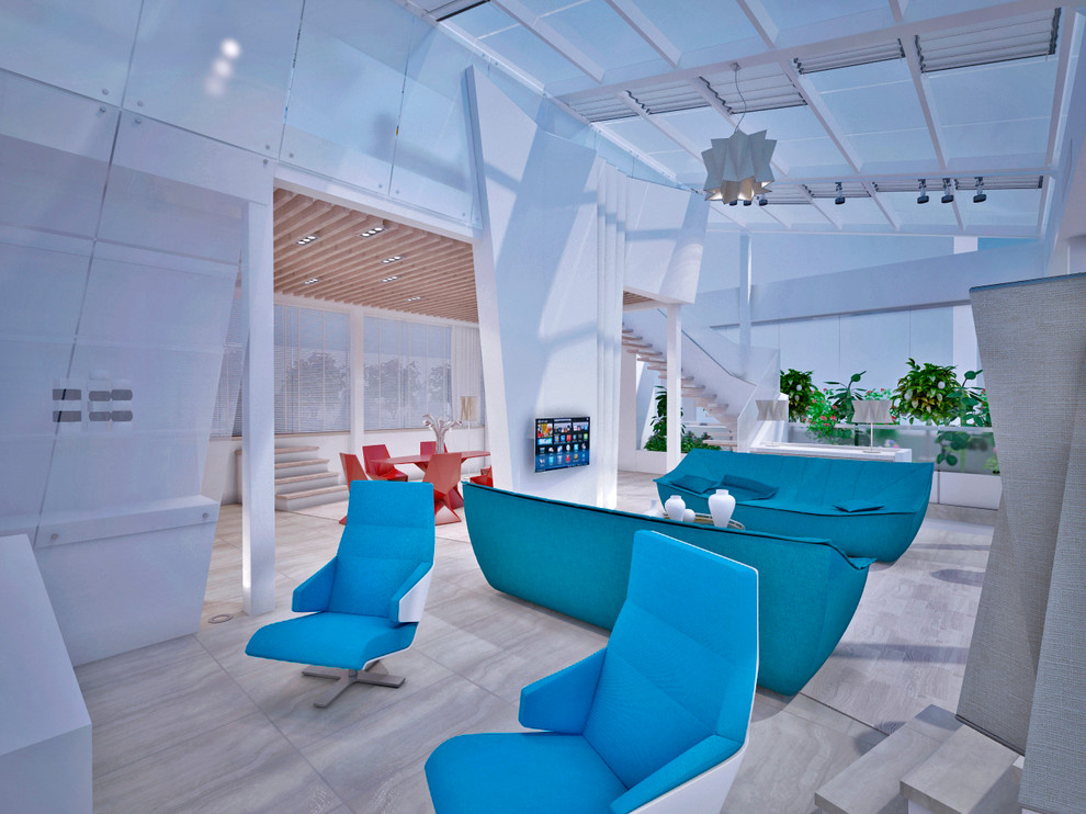 Проект 79 - Интерьер двухуровневой квартиры (9 вариант)