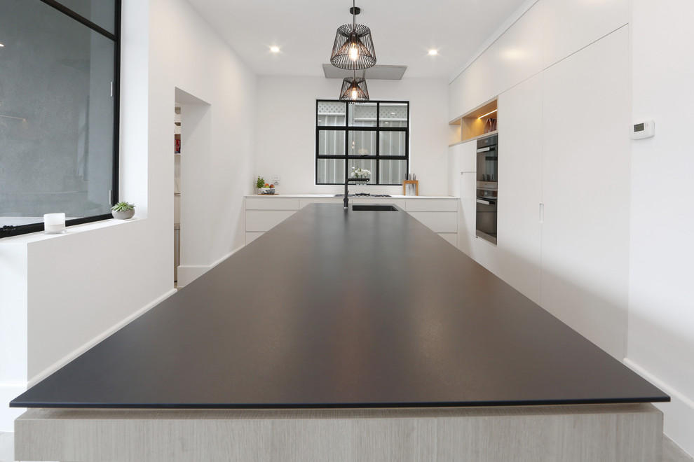 Contemporary kitchen in Melbourne.