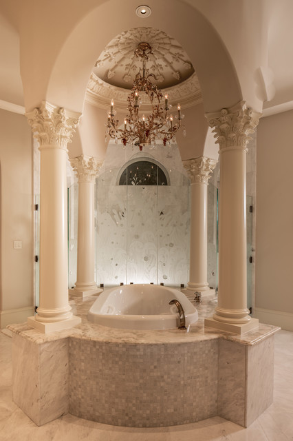 Master Bath medelhavsstil-badrum