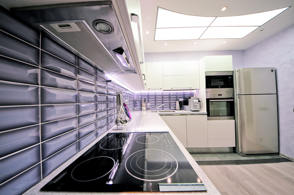 Скай Форт. Необычный интерьер квартиры площадью около 100 м2