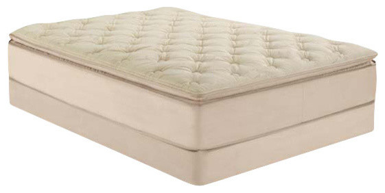 Acme Cicely 14 Beige Cal King Bamboo Pillow Top Mattress and Foundation Set
