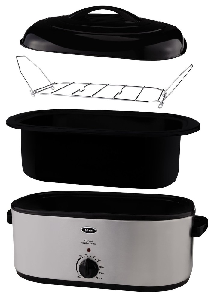 Oster Roaster Oven with SelfBasting Lid, 22Quart, Stainless Steel