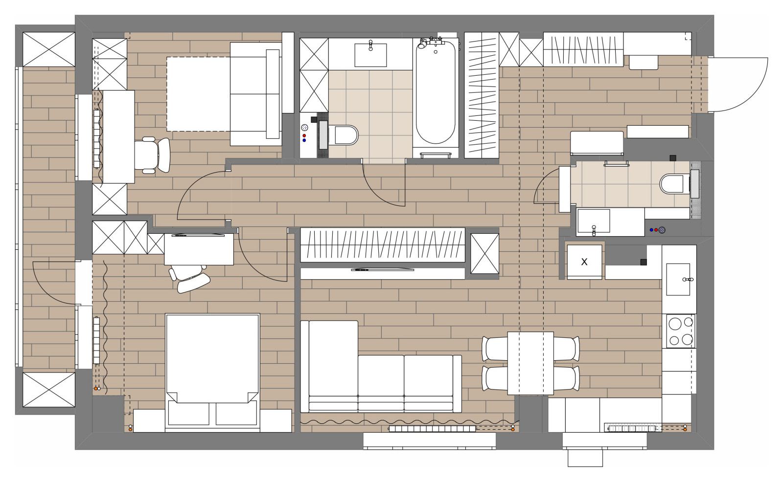 Квартира 73 кв.м. Рублевское шоссе