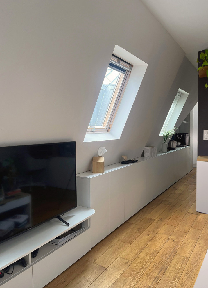 Aménagement appartement sous toiture mansardée