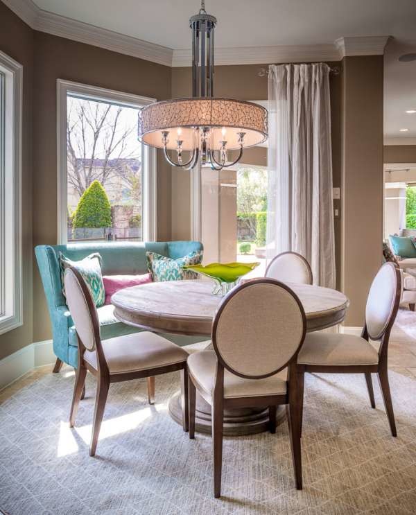 Transitional dining room photo in Houston