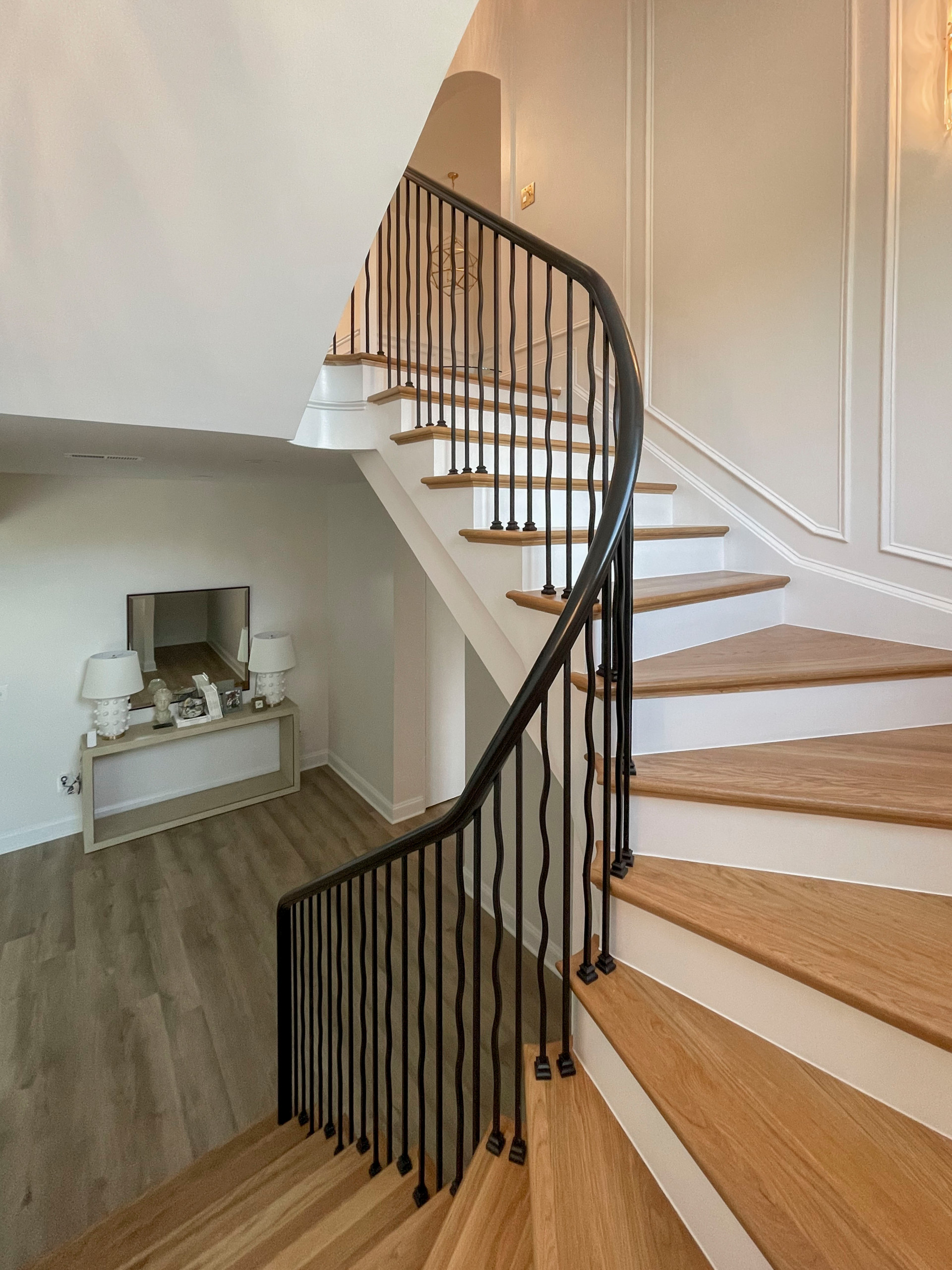 106_Modern Balustrade System Meets Traditional Winding Stairs, Aldie VA  20105