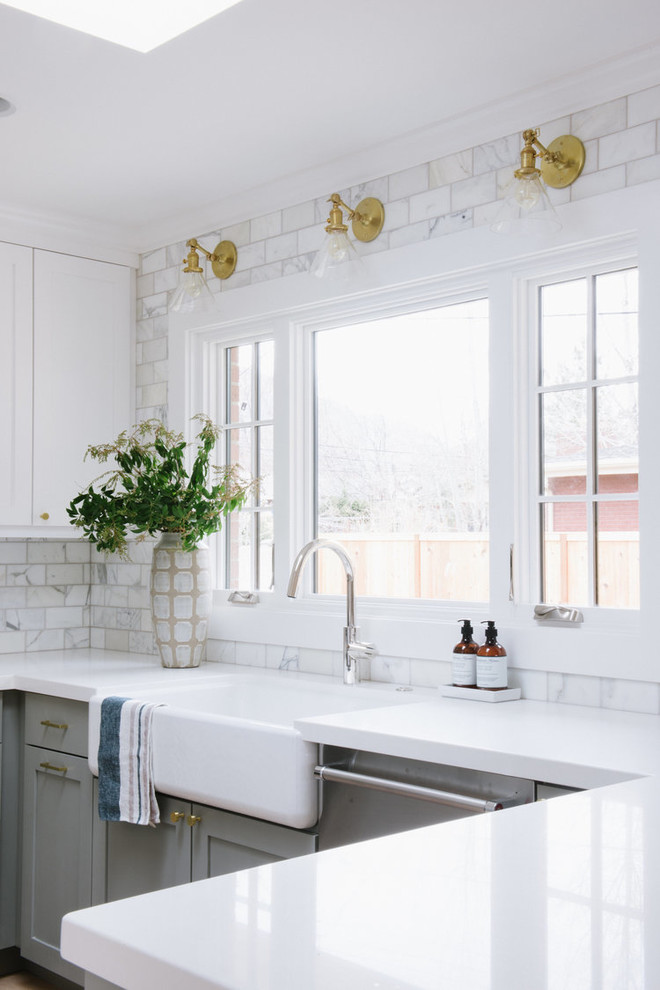 Small contemporary kitchen in Salt Lake City.