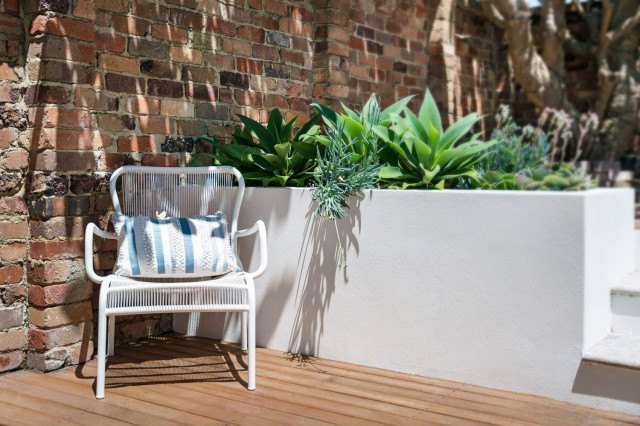 Back Deck transitional-veranda