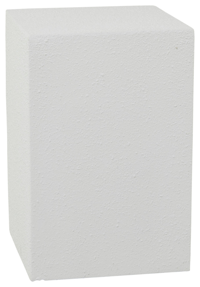 White Magnesium oxide Contemporary Stool 24"x17"x17" Contemporary Accent And Garden Stools