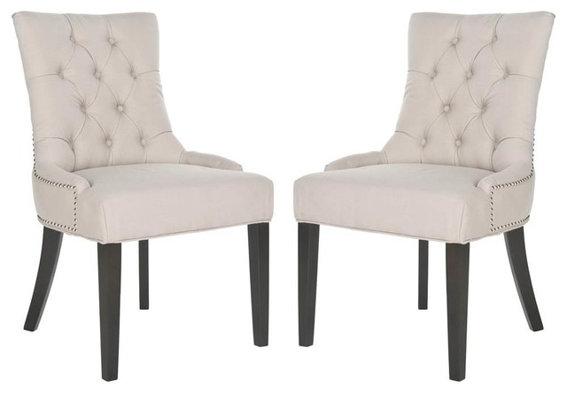 Harlow Ring Chair In Taupe And Espresso Finish Set Of 2