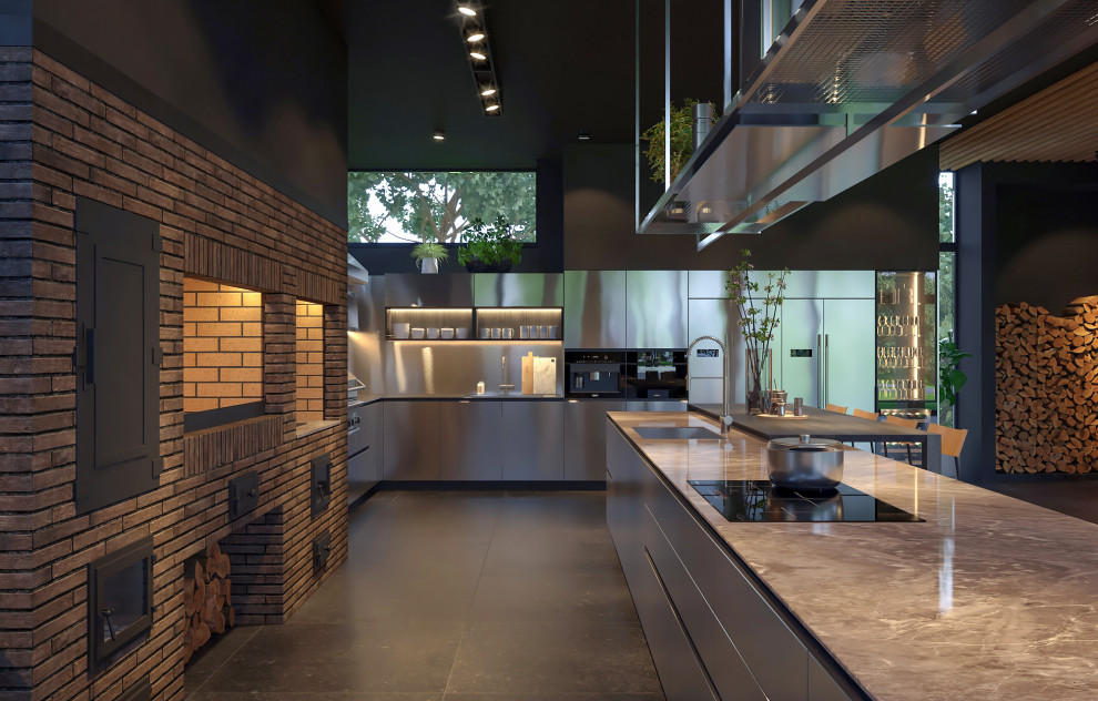 Интерьер павильона летней кухни