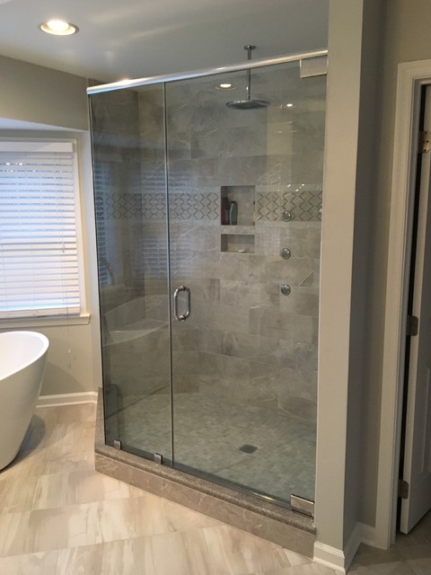 Ashburn 135 Degree Shower Enclosure With Header mediterraneo-cuarto-de-bano