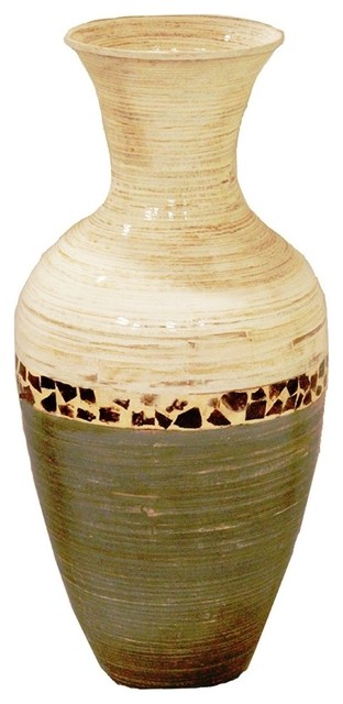 Coconut White Stoneware Vase Modern Contemporary 