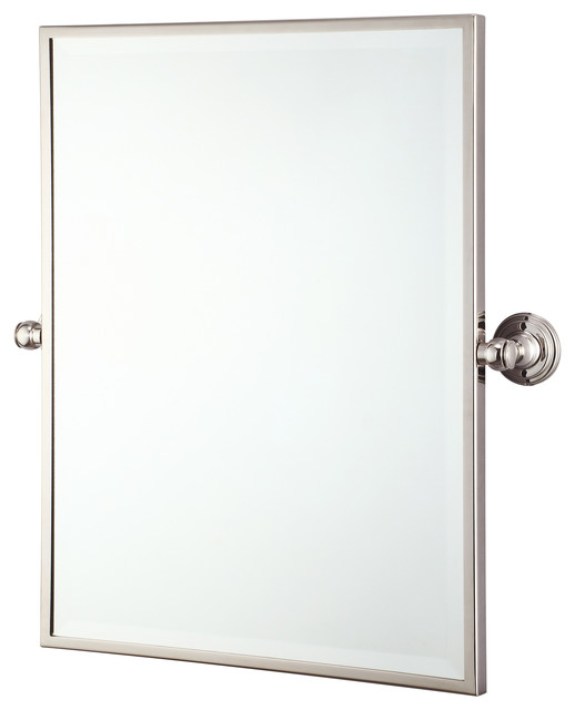Metal Retangular Mirror 18 X24, Brushed Nickel Vanity Mirrors For Bathroom