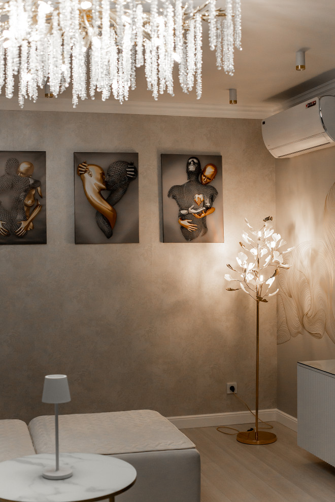 Дизайн просторной квартиры в стиле неоклассики