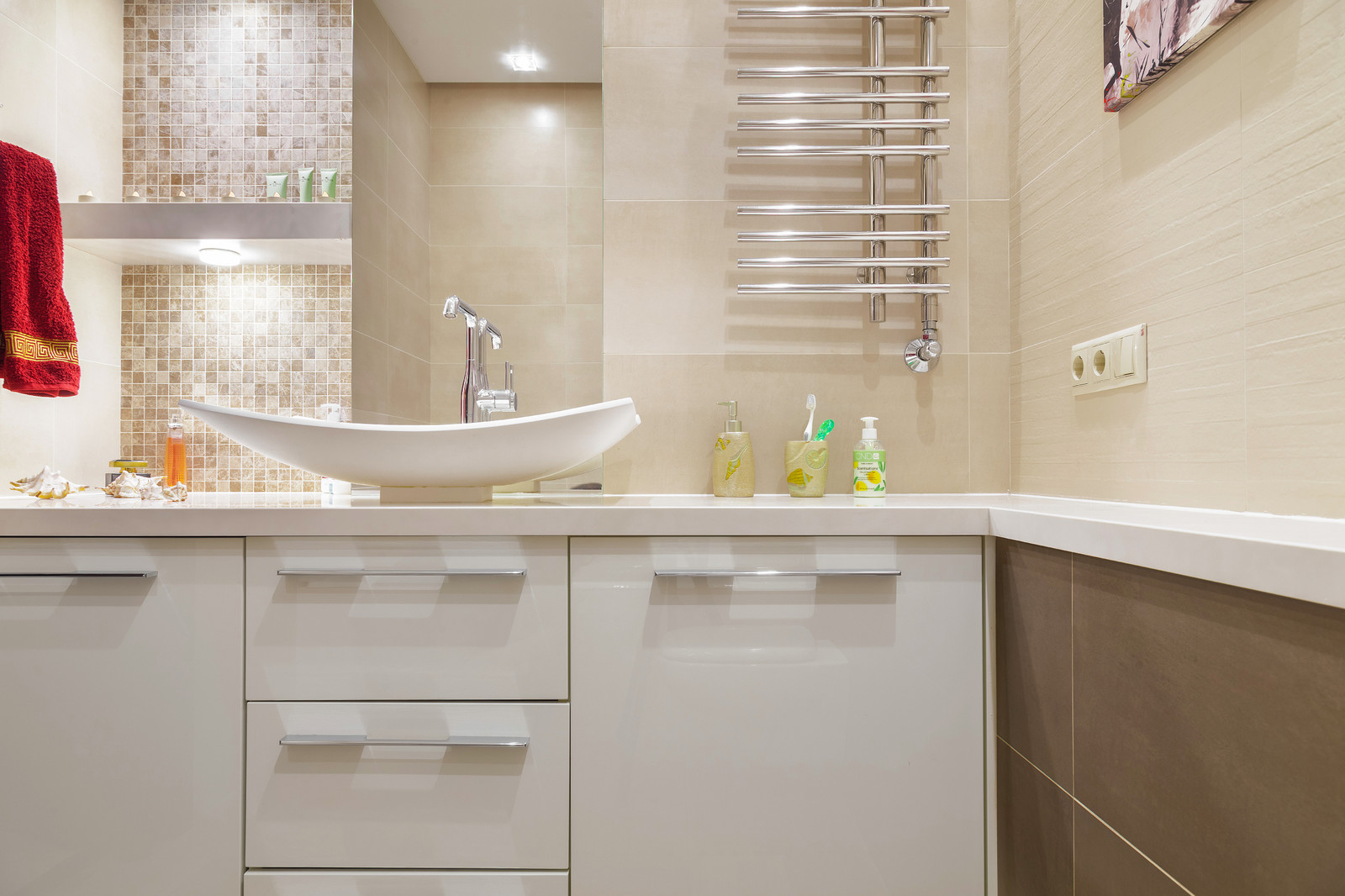 Дизайн квартиры с использованием искусственного камня