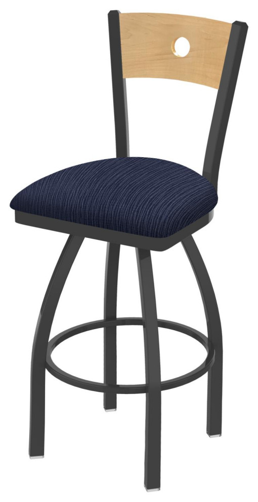 Holland Bar Stool Voltaire Swivel Counter Stool With Pewter