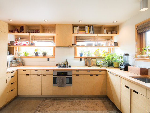 Japanese Modern ADU- Tiny House for a Designer - Asian - Kitchen - Portland - by SBaird Design