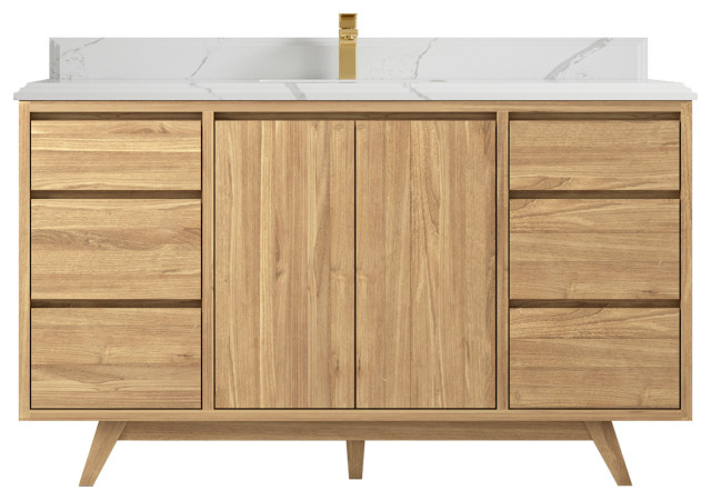 Madison Teak - Midcentury - Bathroom Vanities And Sink Consoles - by ...