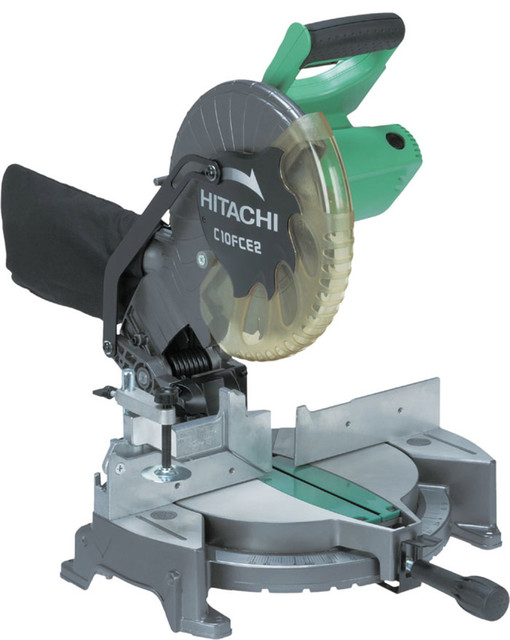 Hitachi C10FCH2 10" Compound Miter Saw With Laser Marker Contemporary