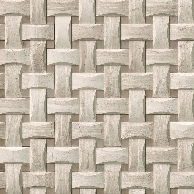 White Oak Arched Basketweave Honed White Oak Arched Basketweave Honed Traditional Mosaic Tile By Fancy Tileosaics
