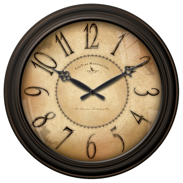 Taylor Road Wall Clock Traditional Wall Clocks by FirsTime