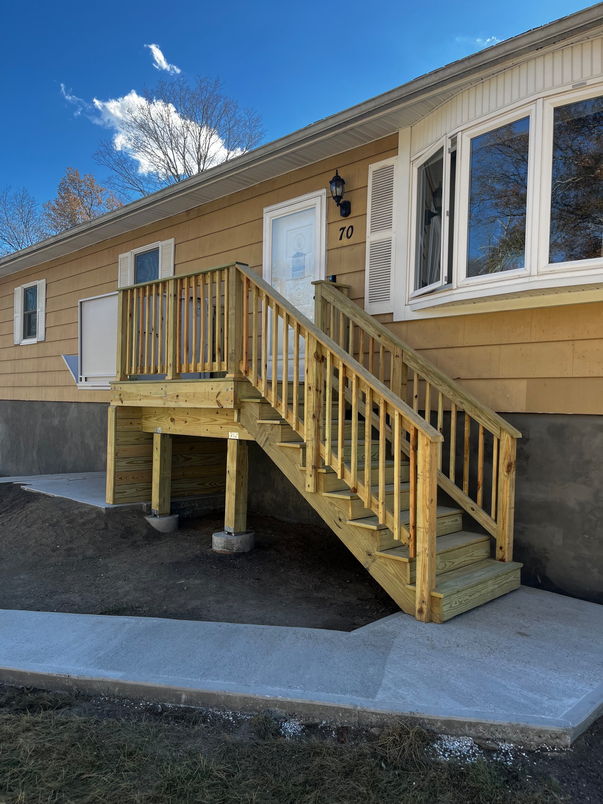 Pressure Treated Porch with Wheelchair Elevator