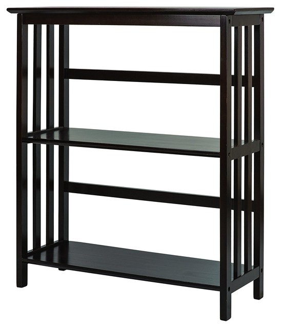 Contemporary Modern Bookcase Ash Wood 3 Open Shelves Transitional Bookcases By Decor Love