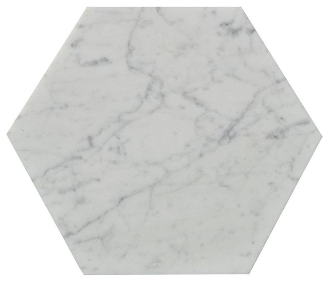 10 Carrara Marble Hex Tile