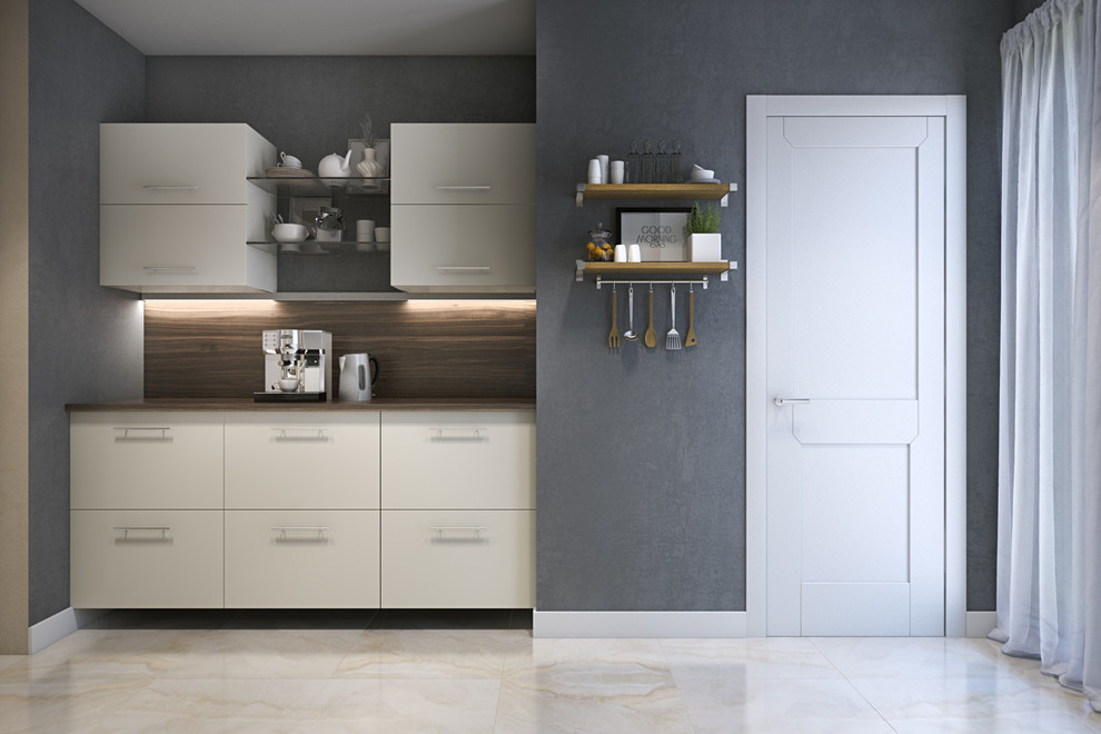 Интерьер загородного дома в серебристых тонах