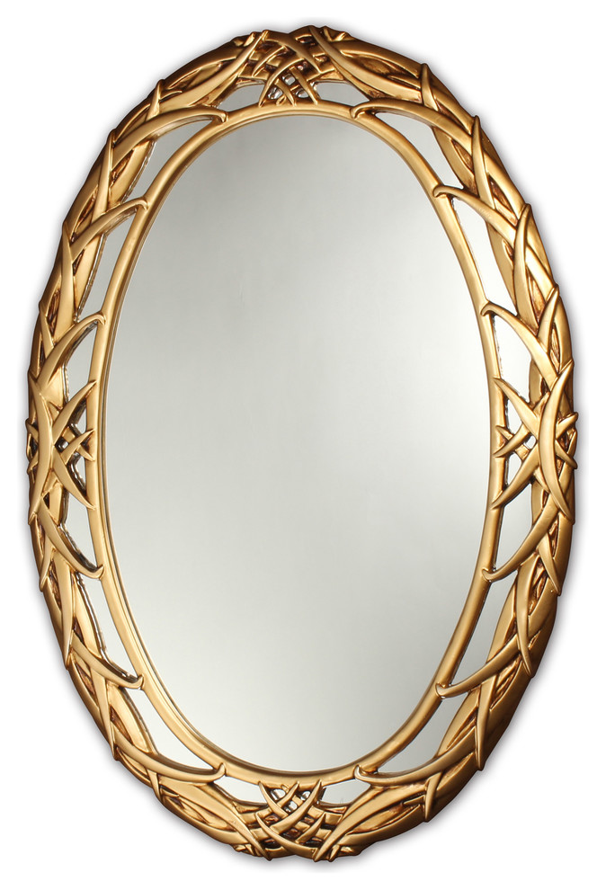 Reese Framed Wall Mirror 22"x32" Contemporary Bathroom Mirrors by