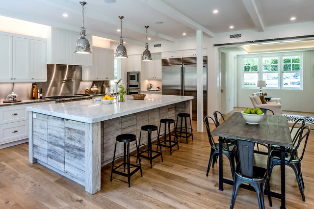 Malibu Farm House Kitchen And Breakfast Room Country Kitchen