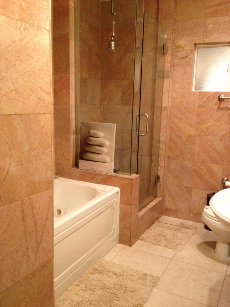 Can you paint over marble or tile on a bathroom wall?? They're a salmon