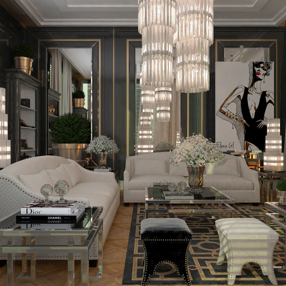 Проект загородного дома в Подмосковье (Екатерина Плотникова) - Гостиная