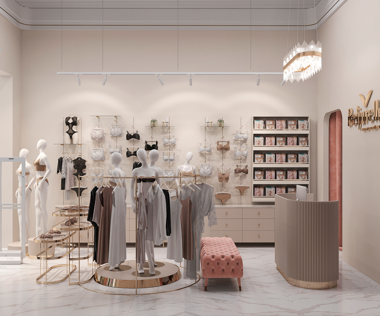 Дизайн проект магазина  женского нижнего белья.