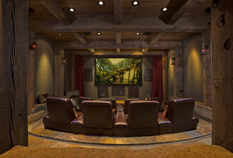 This is an example of a country home theatre in Other.