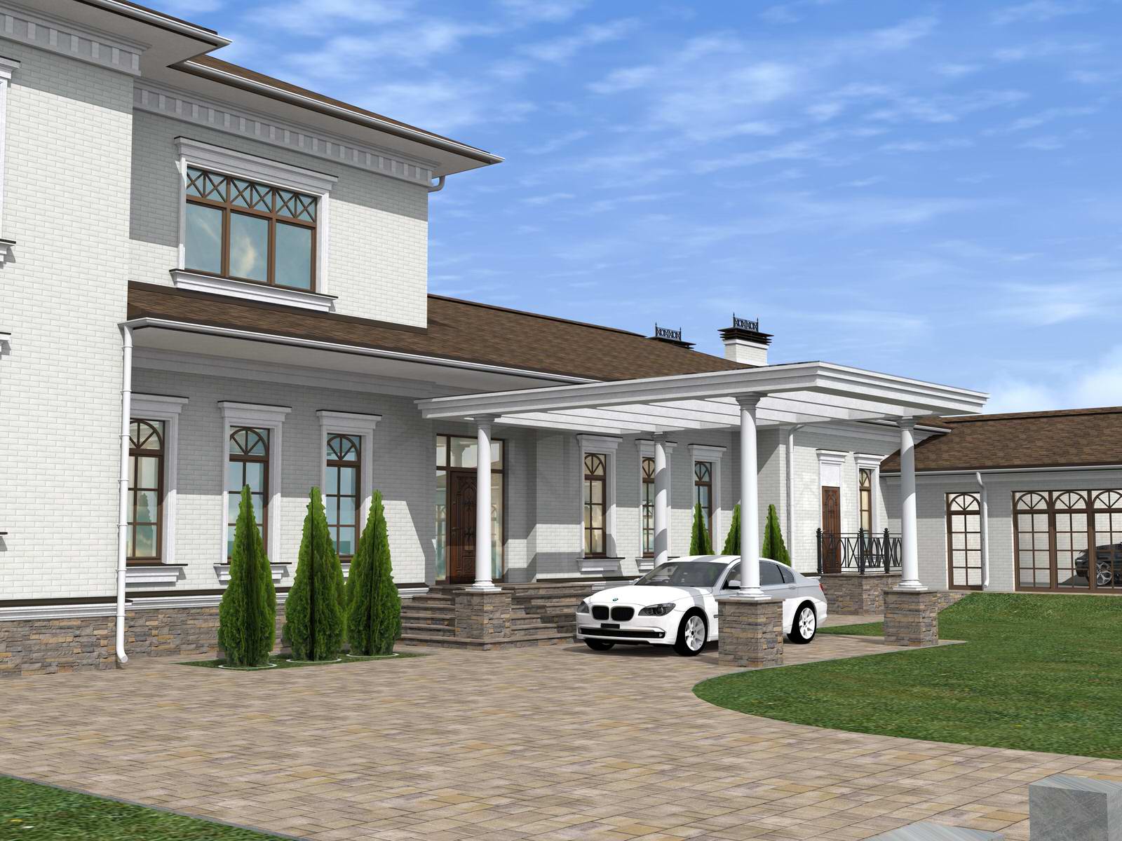 Проект и реализация дома в классическом стиле