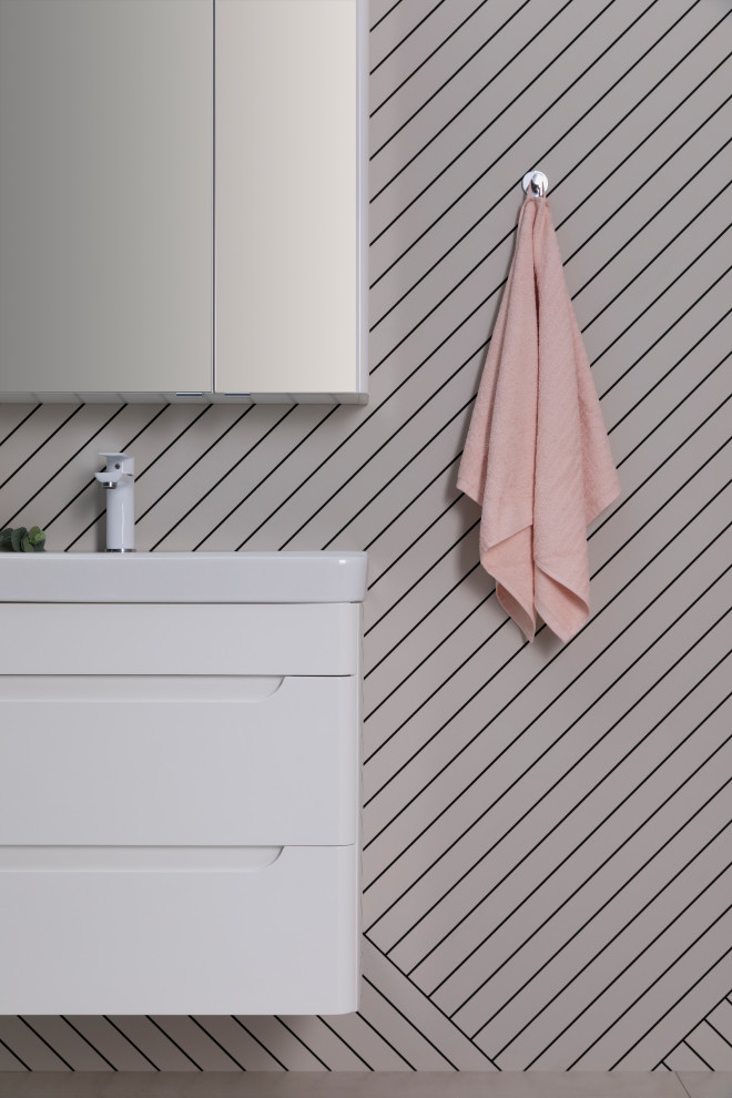 Ванная комната в светлых оттенках