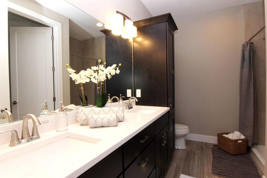 Example of a transitional bathroom design in Cedar Rapids
