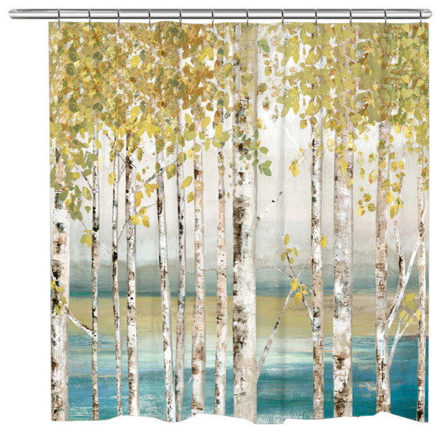 Birches Of Autumn Shower Curtain
