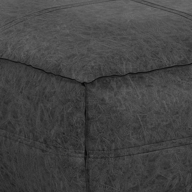 SIMPLIHOME Body 30-inch Wide Lage Squae Coffee Table Pouf