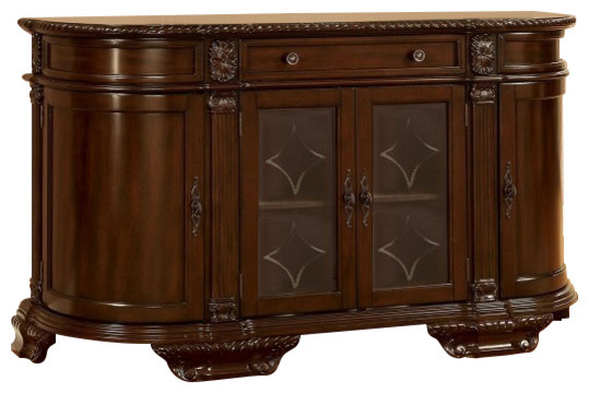 Bellagio Brown Cherry Finish Server Buffet Cabinet Buffets And Bellagio Brown Cherry Finish Server Buffet Cabinet