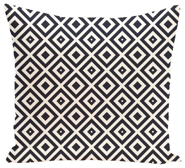 Aqua Ebydesign Diamond Mayhem Geometric Print Pillow