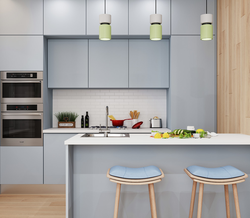 Визуализация интерьера кухни-гостиной