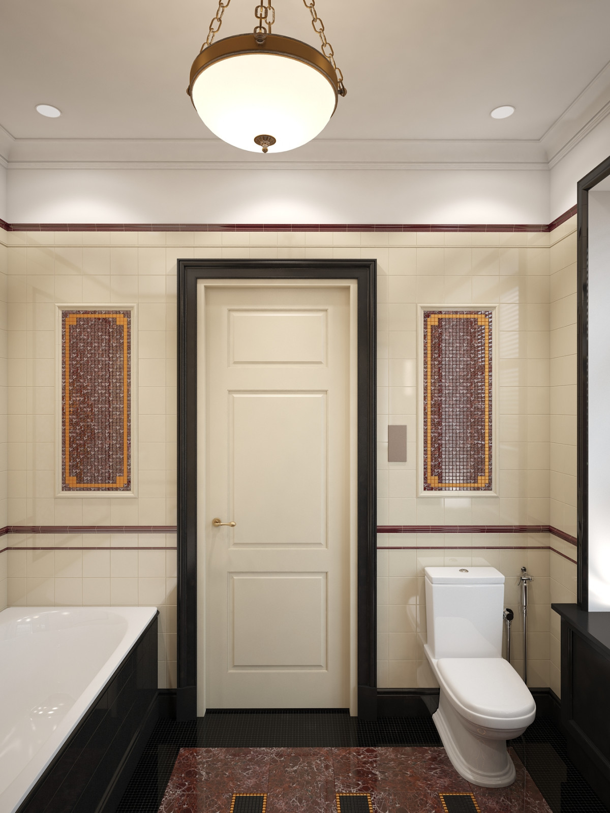 Интерьер частного дома. Ванная младшего сына